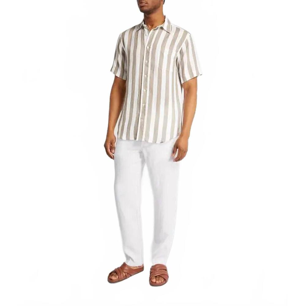NEW LOVER BRAND FASHION randall linen trouser in white